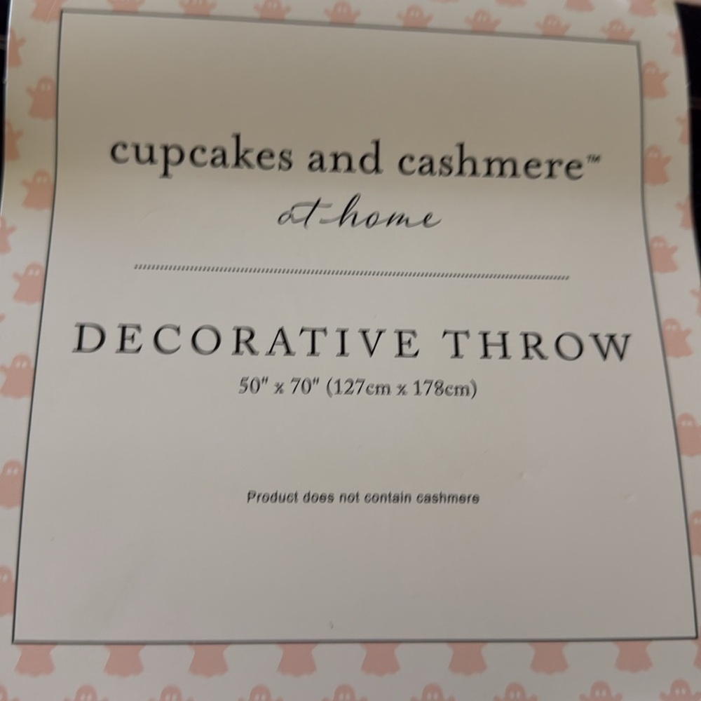 Cupcakes and Cashmere Ghosts and Broomsticks Halloween Throw Blanket - Picture 3 of 6